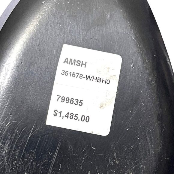 NWOB ALEXANDER MCQUEEN French Gloss Leather Marbled Plexi Platform Buckle Heels - Picture 10 of 15